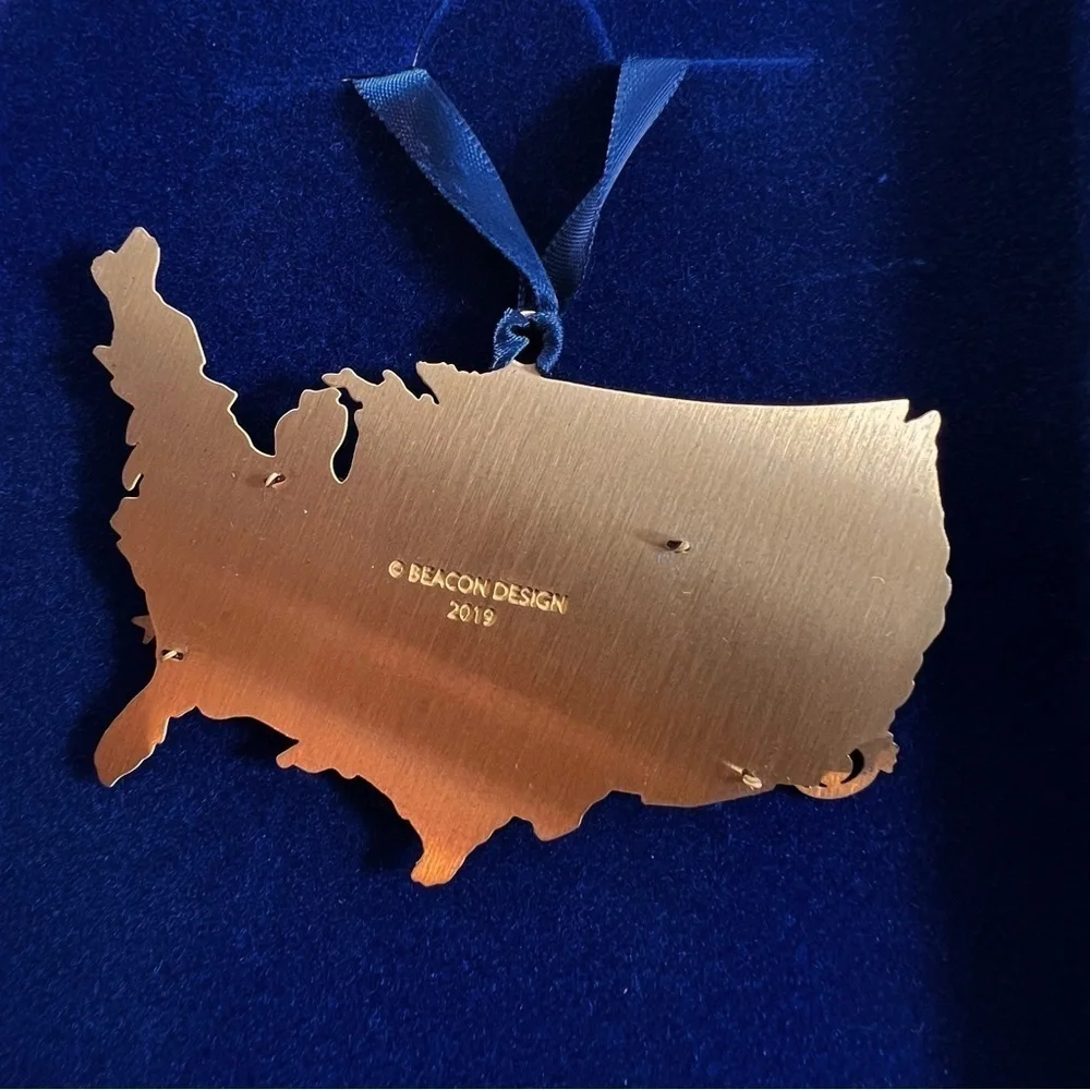 Beacon Design ChemArt America The Beautiful Ornament, Made In The USA, Patriotic